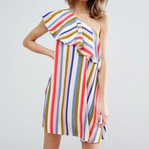 HOST PICK! NWT - One shoulder stripe dress